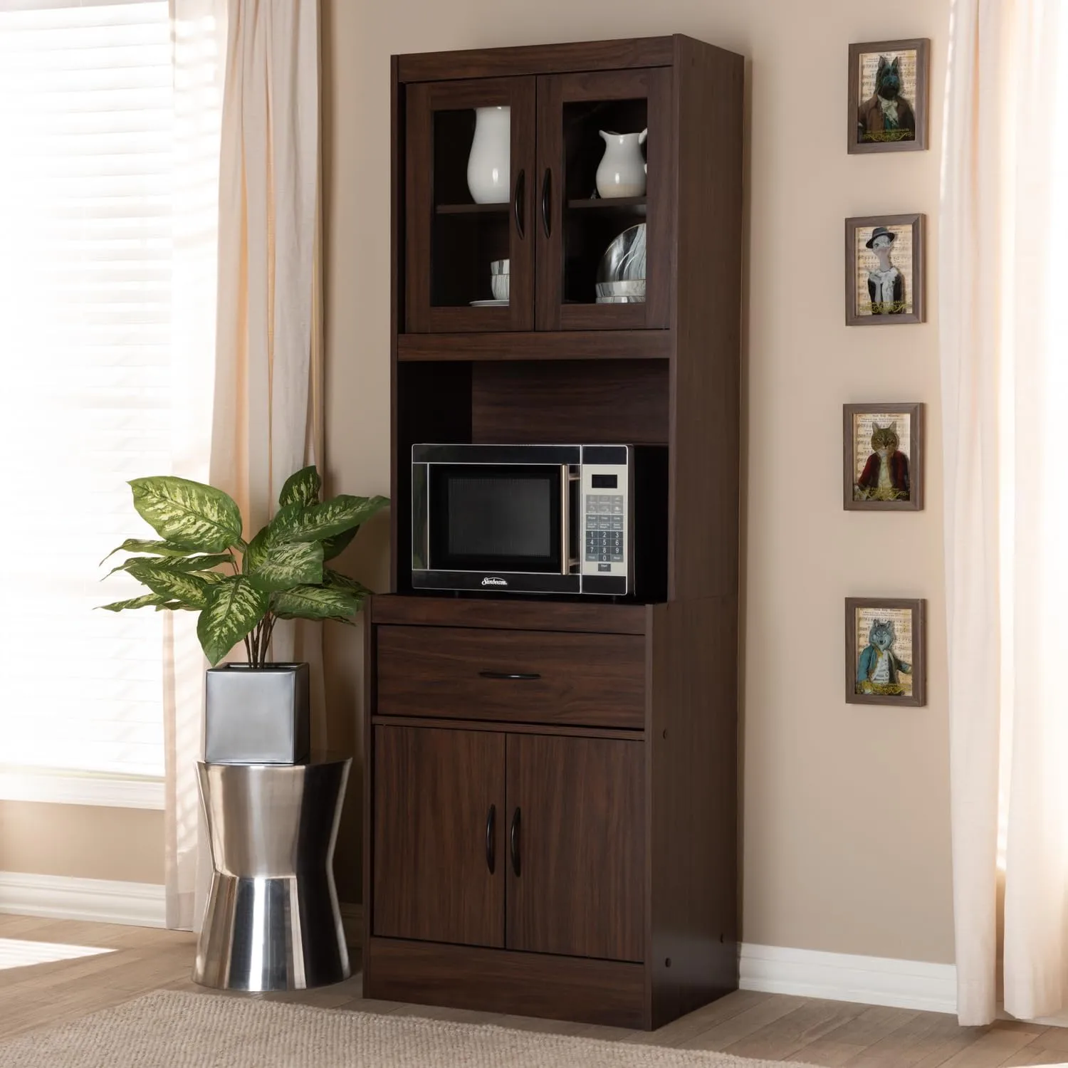 Dark Walnut Kitchen Cabinets